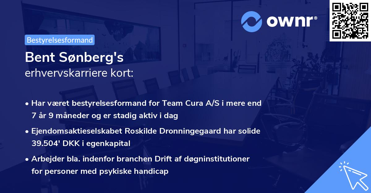 Bent Sønberg's erhvervskarriere kort