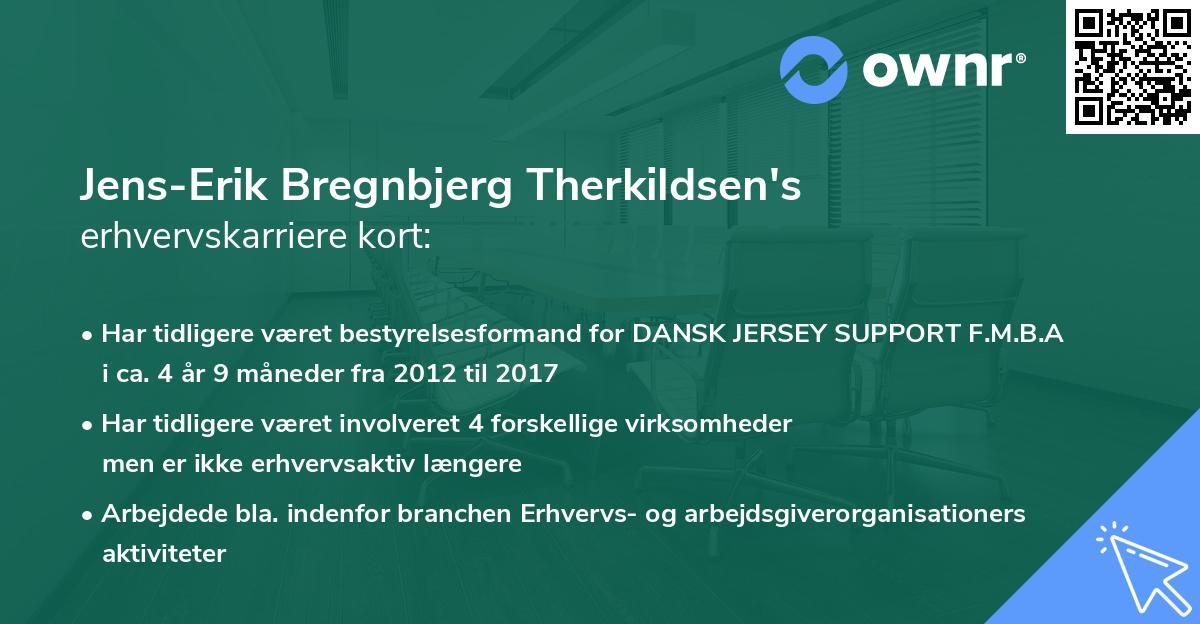 Jens-Erik Bregnbjerg Therkildsen's erhvervskarriere kort