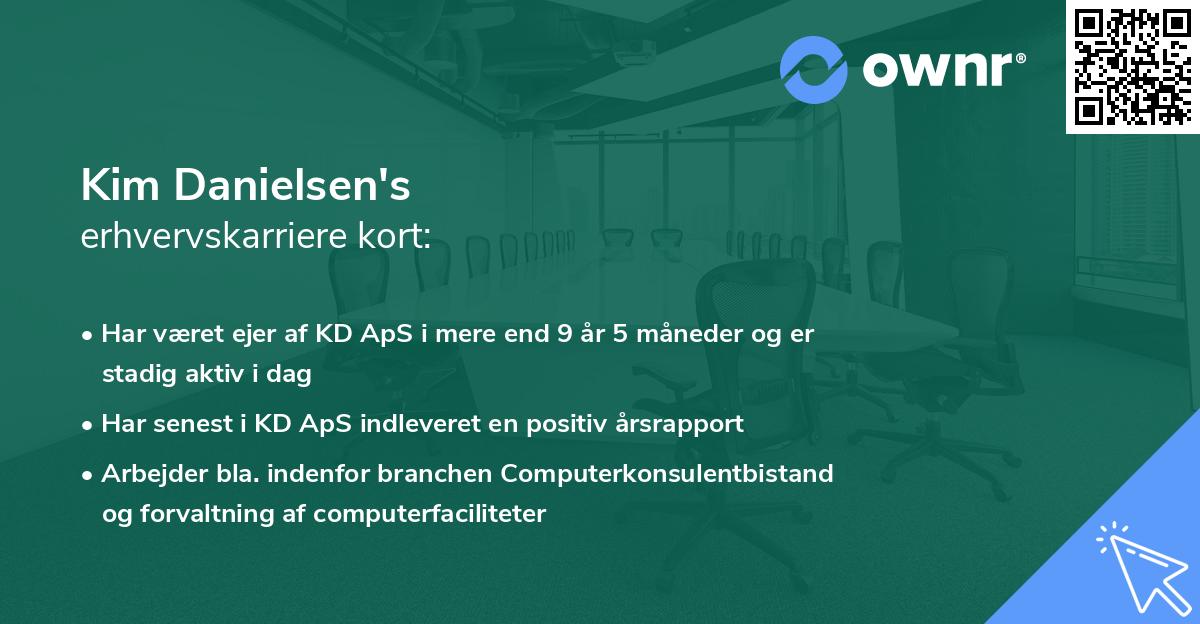 Kim Danielsen's erhvervskarriere kort