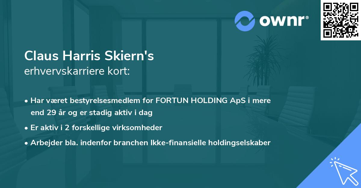 Claus Harris Skiern's erhvervskarriere kort