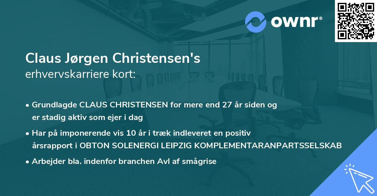 Claus Jørgen Christensen's erhvervskarriere kort