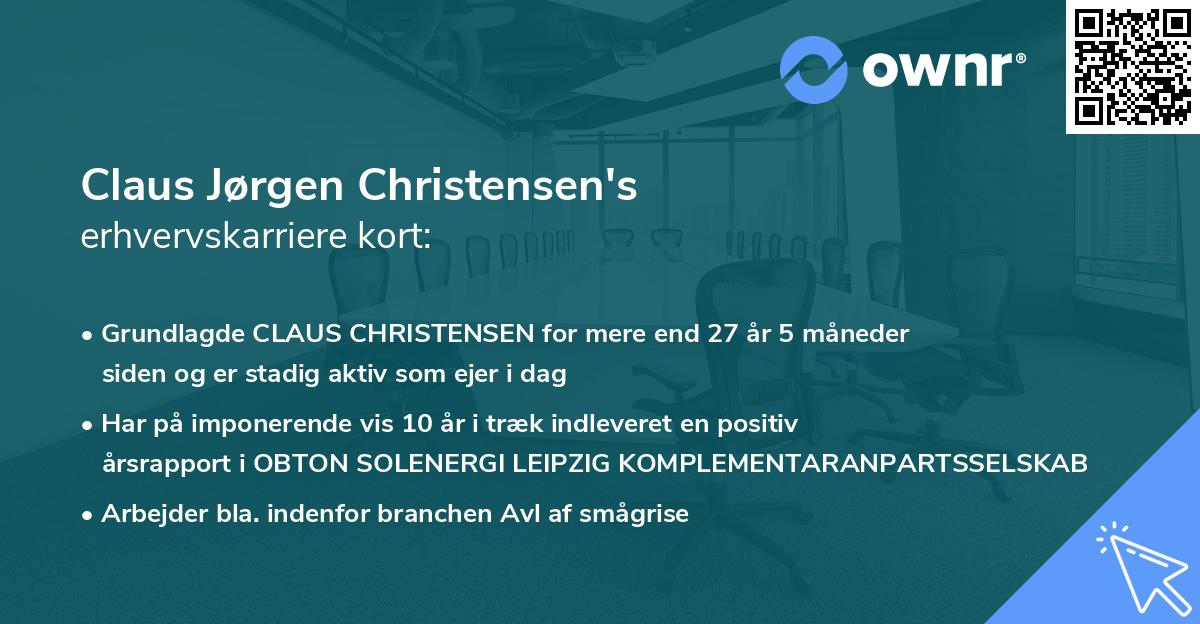 Claus Jørgen Christensen's erhvervskarriere kort