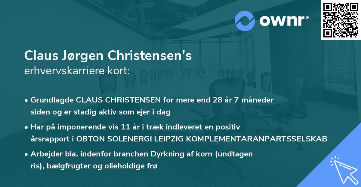 Claus Jørgen Christensen's erhvervskarriere kort