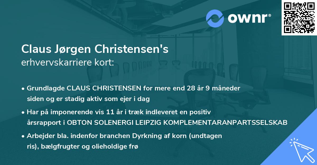 Claus Jørgen Christensen's erhvervskarriere kort