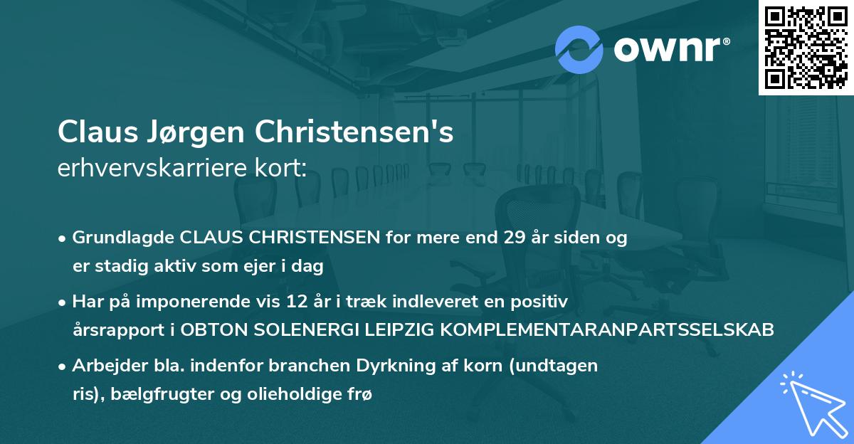 Claus Jørgen Christensen's erhvervskarriere kort