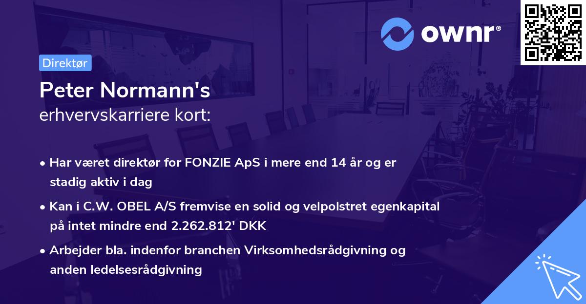Peter Normann's erhvervskarriere kort