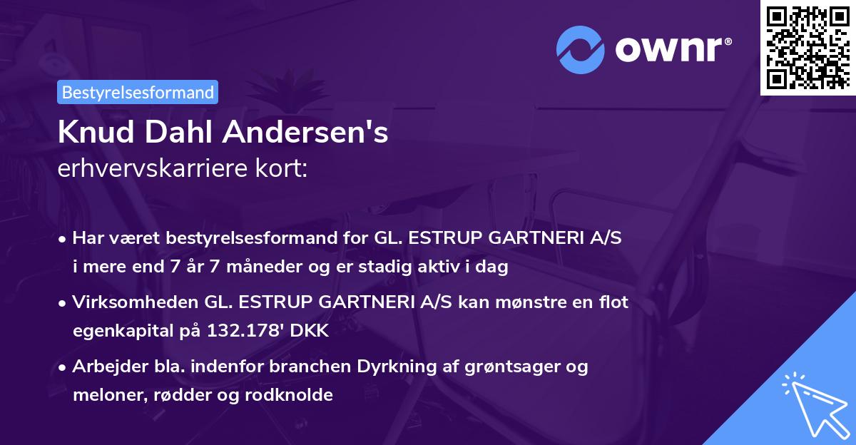 Knud Dahl Andersen's erhvervskarriere kort