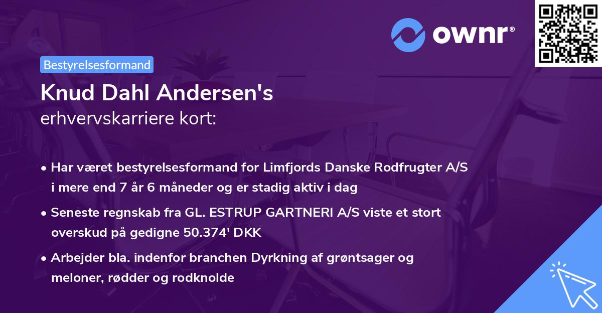 Knud Dahl Andersen's erhvervskarriere kort