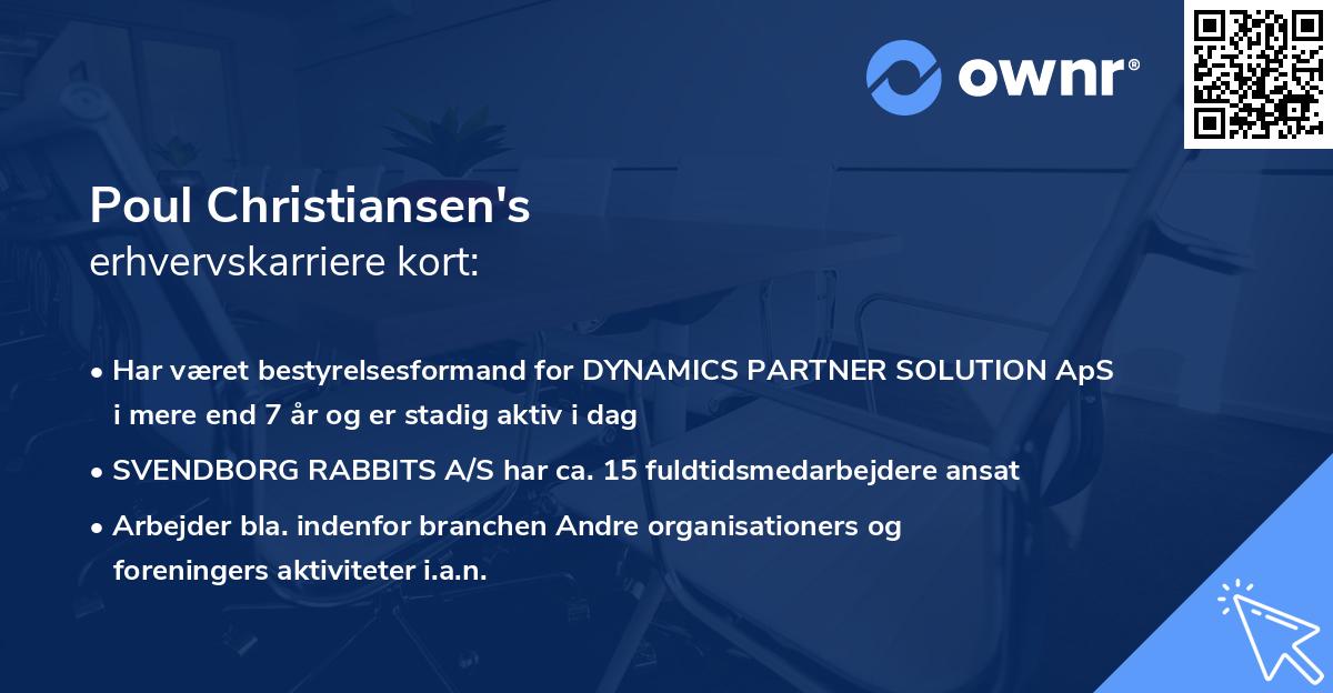 Poul Christiansen's erhvervskarriere kort