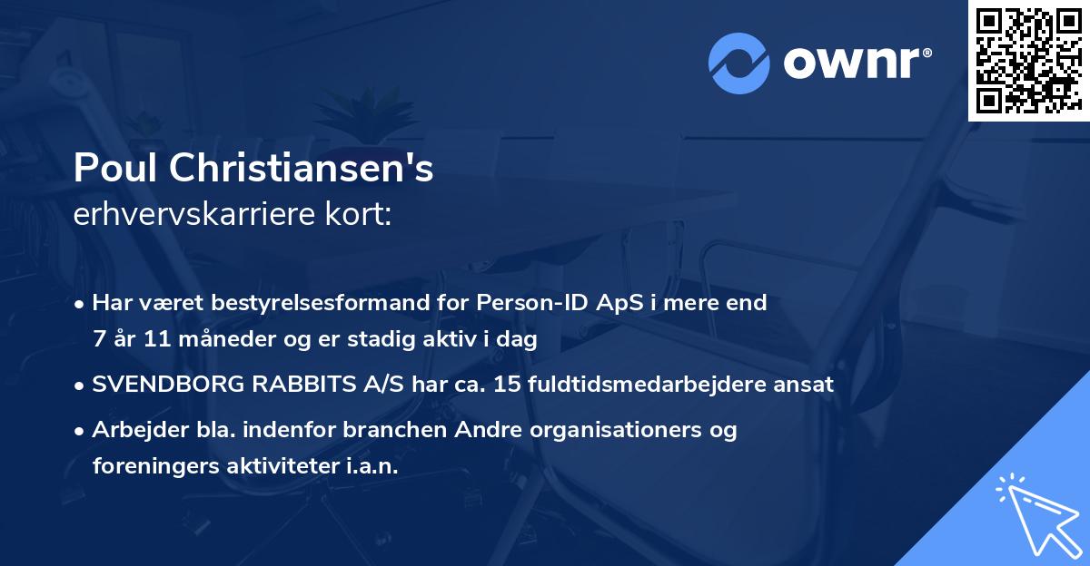Poul Christiansen's erhvervskarriere kort