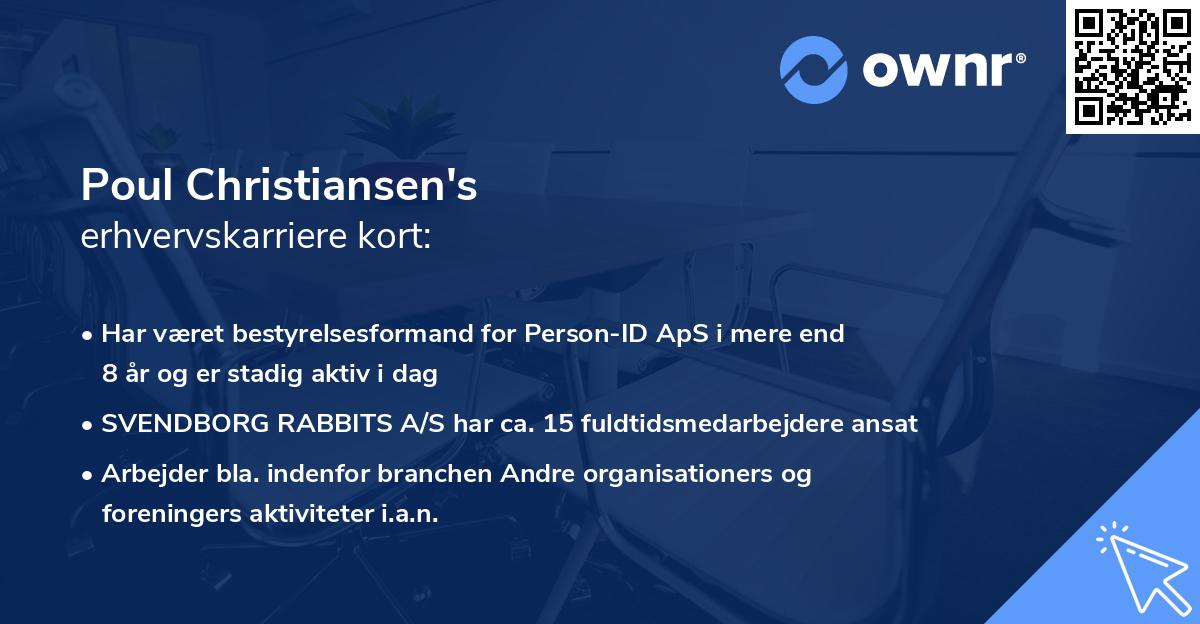 Poul Christiansen's erhvervskarriere kort