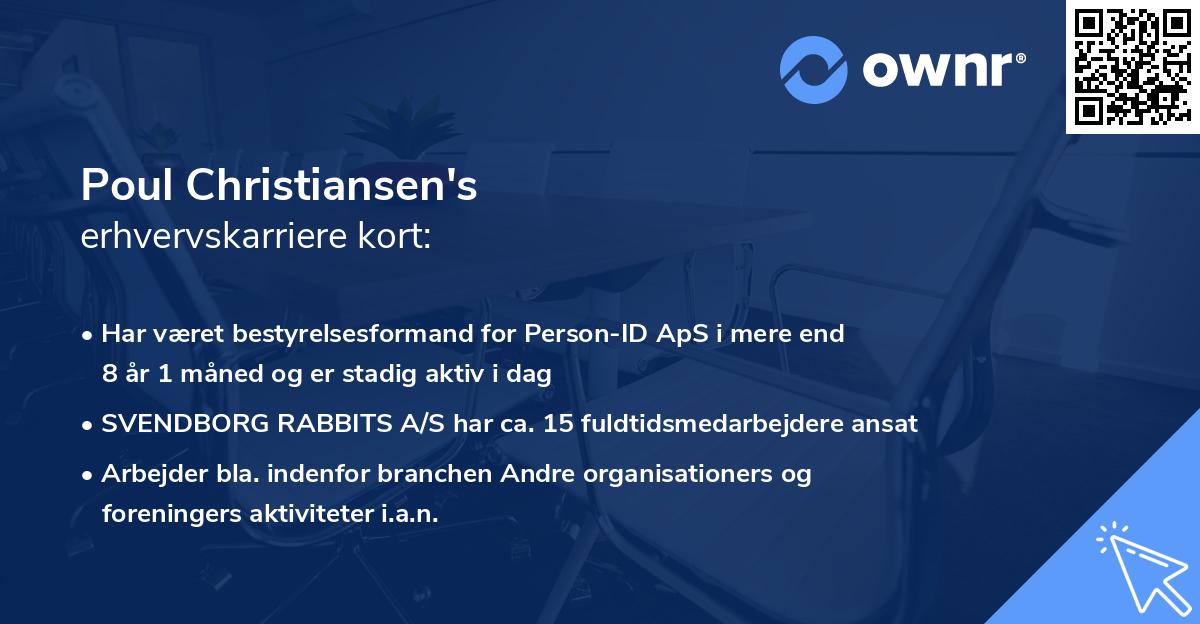 Poul Christiansen's erhvervskarriere kort