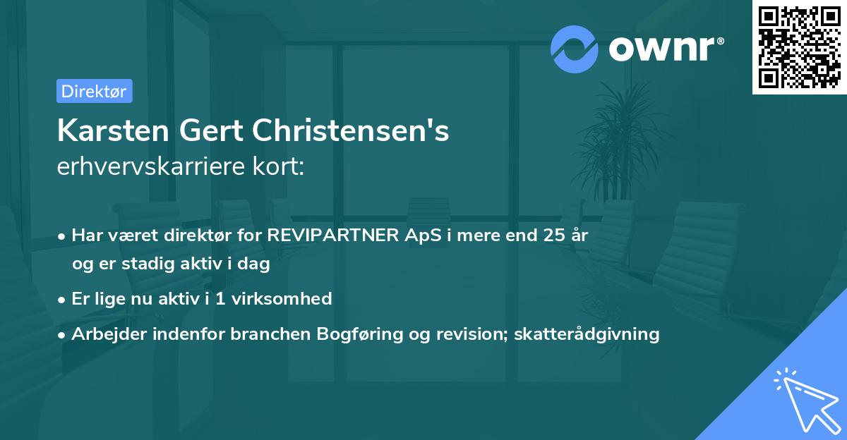 Karsten Gert Christensen's erhvervskarriere kort