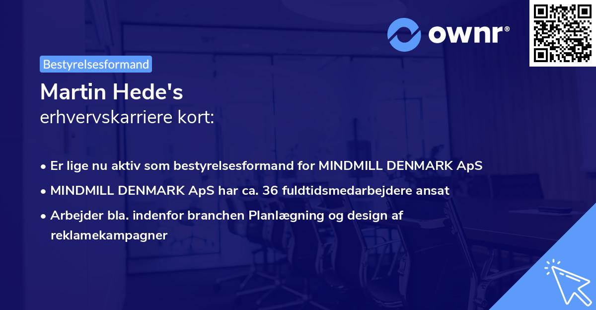 Martin Hede's erhvervskarriere kort