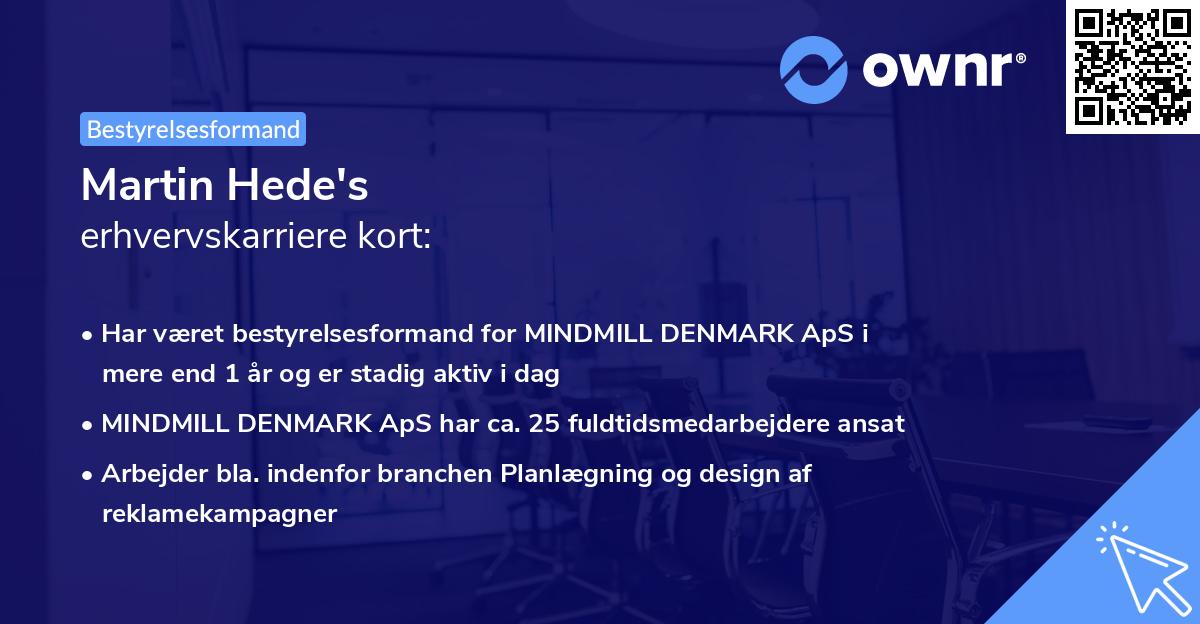 Martin Hede's erhvervskarriere kort