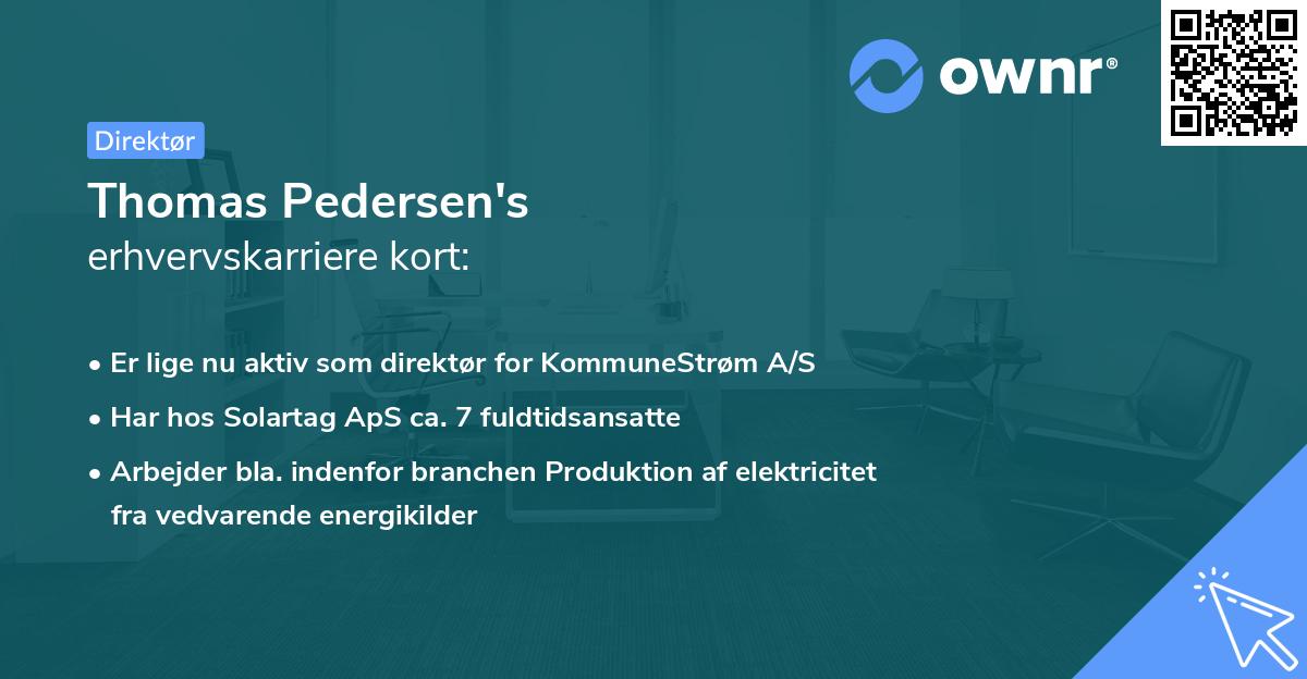 Thomas Pedersen's erhvervskarriere kort