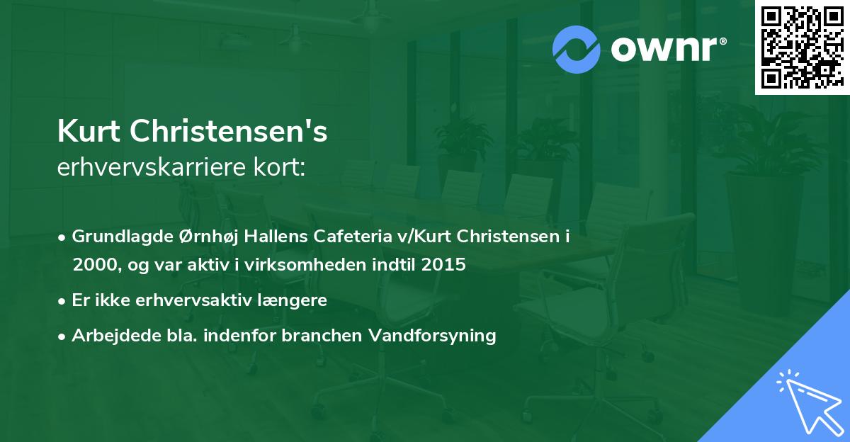 Kurt Christensen's erhvervskarriere kort