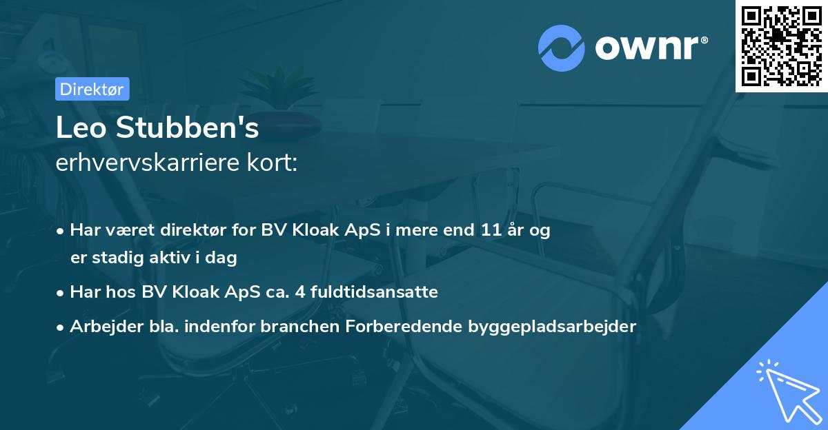 Leo Stubben's erhvervskarriere kort
