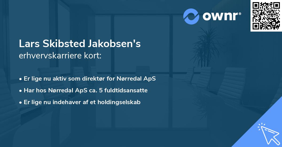 Lars Skibsted Jakobsen's erhvervskarriere kort