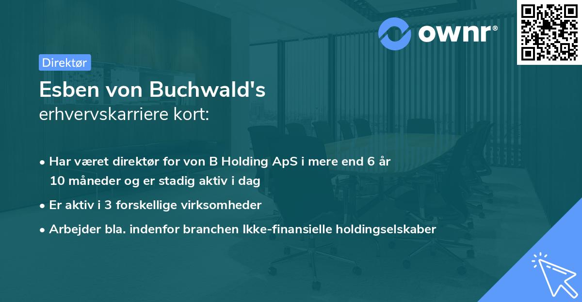 Esben von Buchwald's erhvervskarriere kort