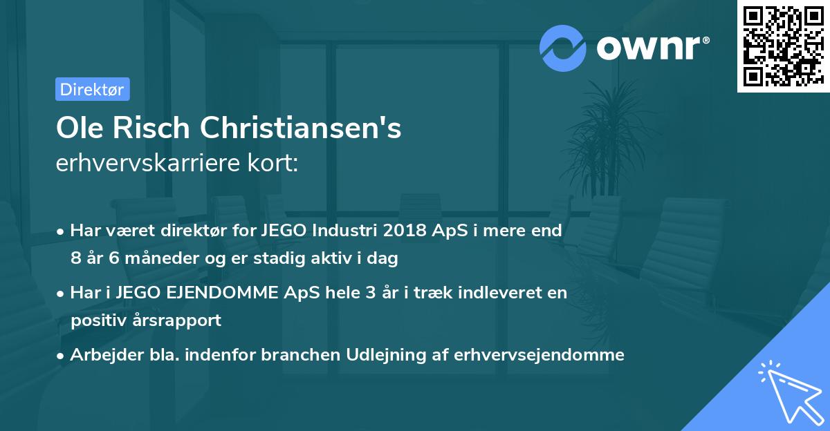 Ole Risch Christiansen's erhvervskarriere kort