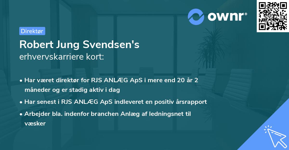 Robert Jung Svendsen's erhvervskarriere kort