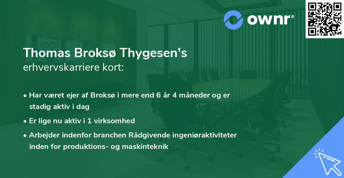 Thomas Broksø Thygesen's erhvervskarriere kort