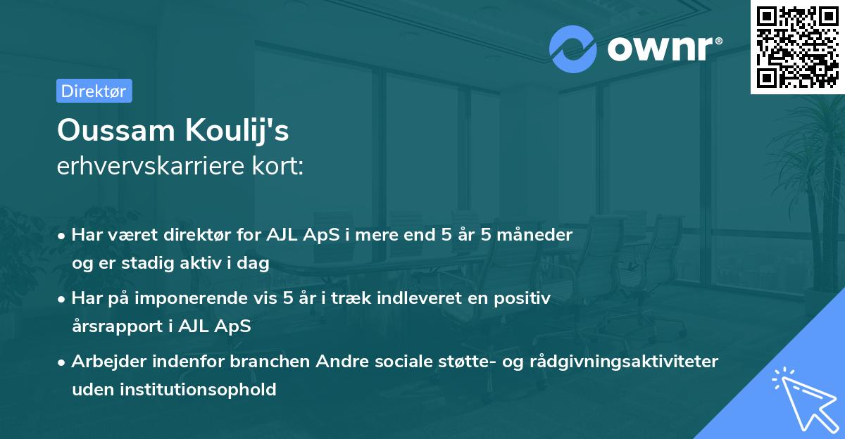 Oussam Koulij's erhvervskarriere kort