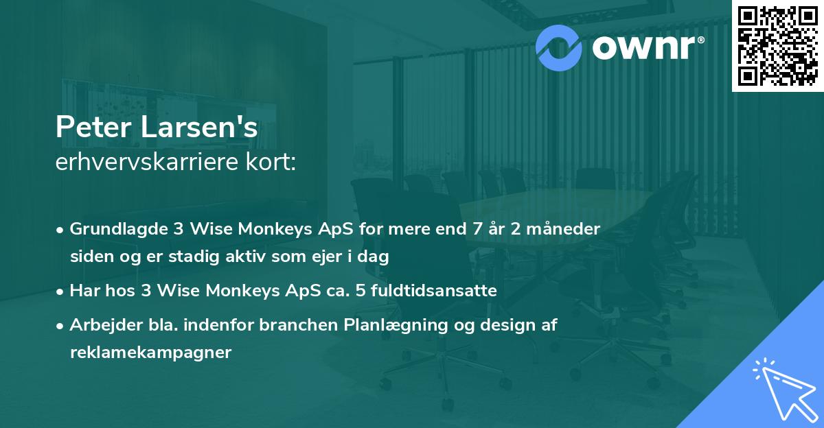Peter Larsen's erhvervskarriere kort