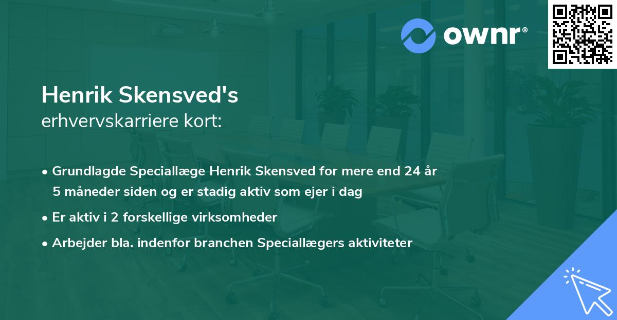 Henrik Skensved's erhvervskarriere kort