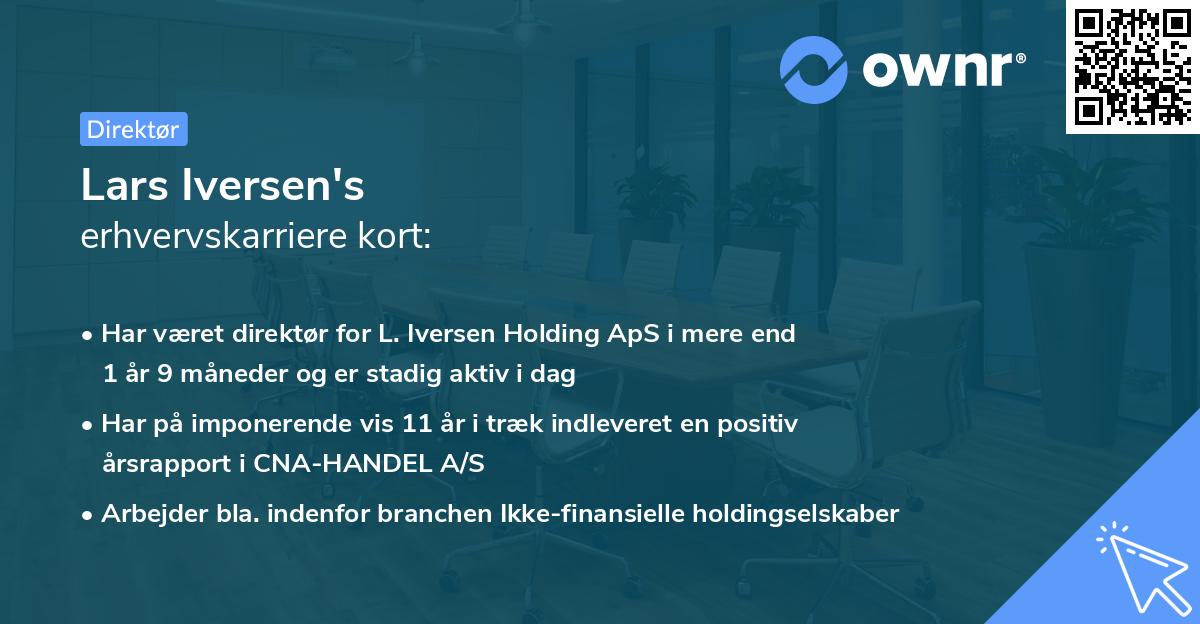 Lars Iversen's erhvervskarriere kort