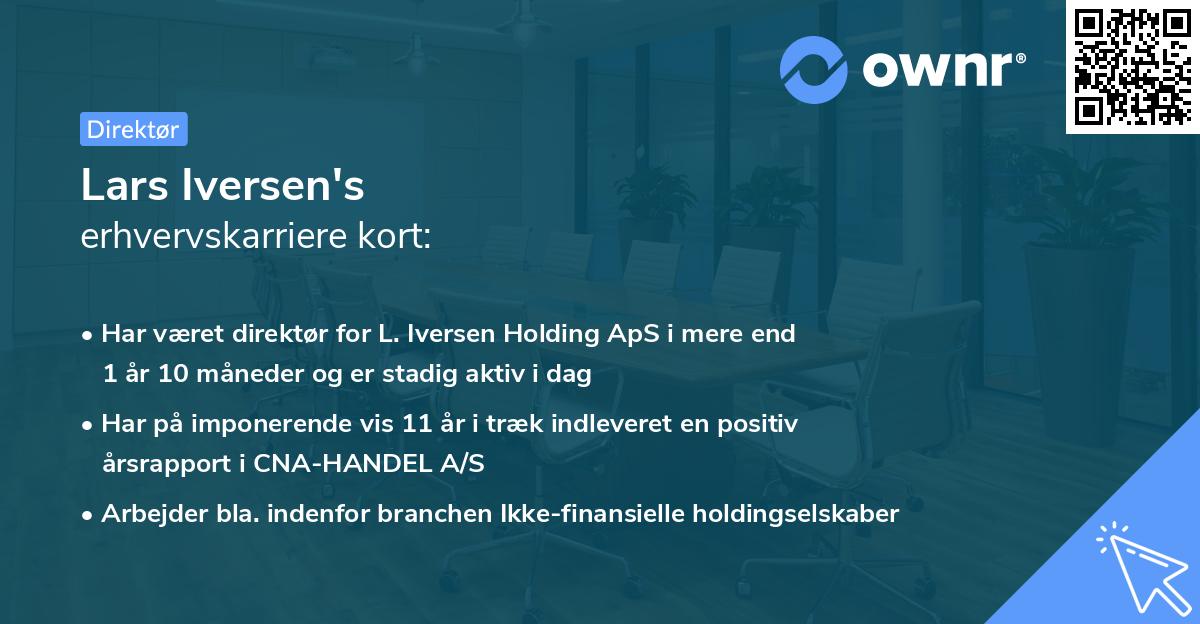 Lars Iversen's erhvervskarriere kort