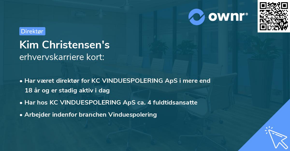 Kim Christensen's erhvervskarriere kort
