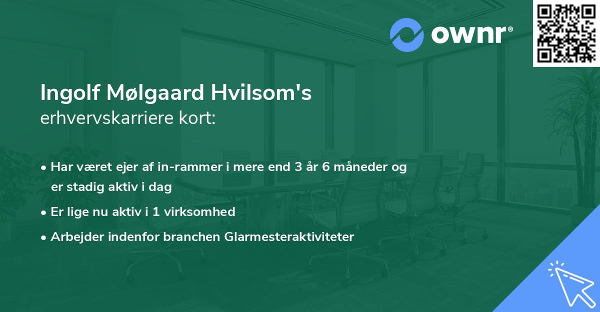 Ingolf Mølgaard Hvilsom's erhvervskarriere kort