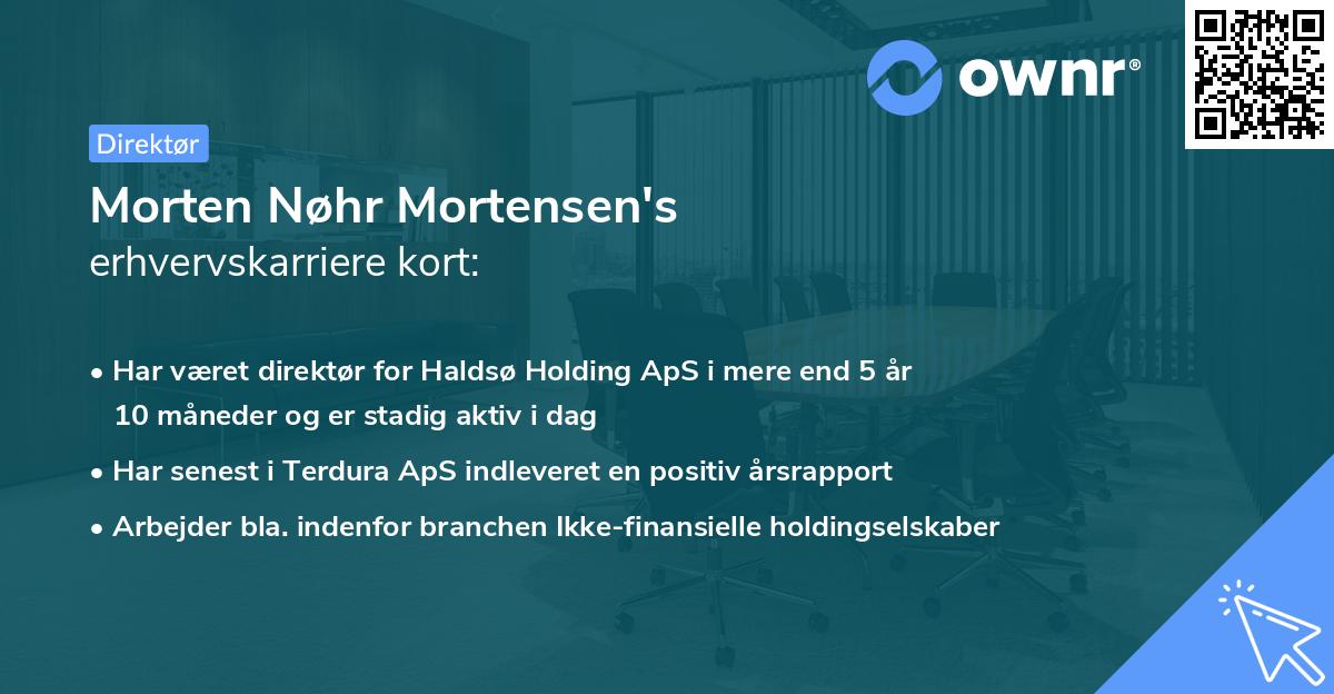 Morten Nøhr Mortensen's erhvervskarriere kort