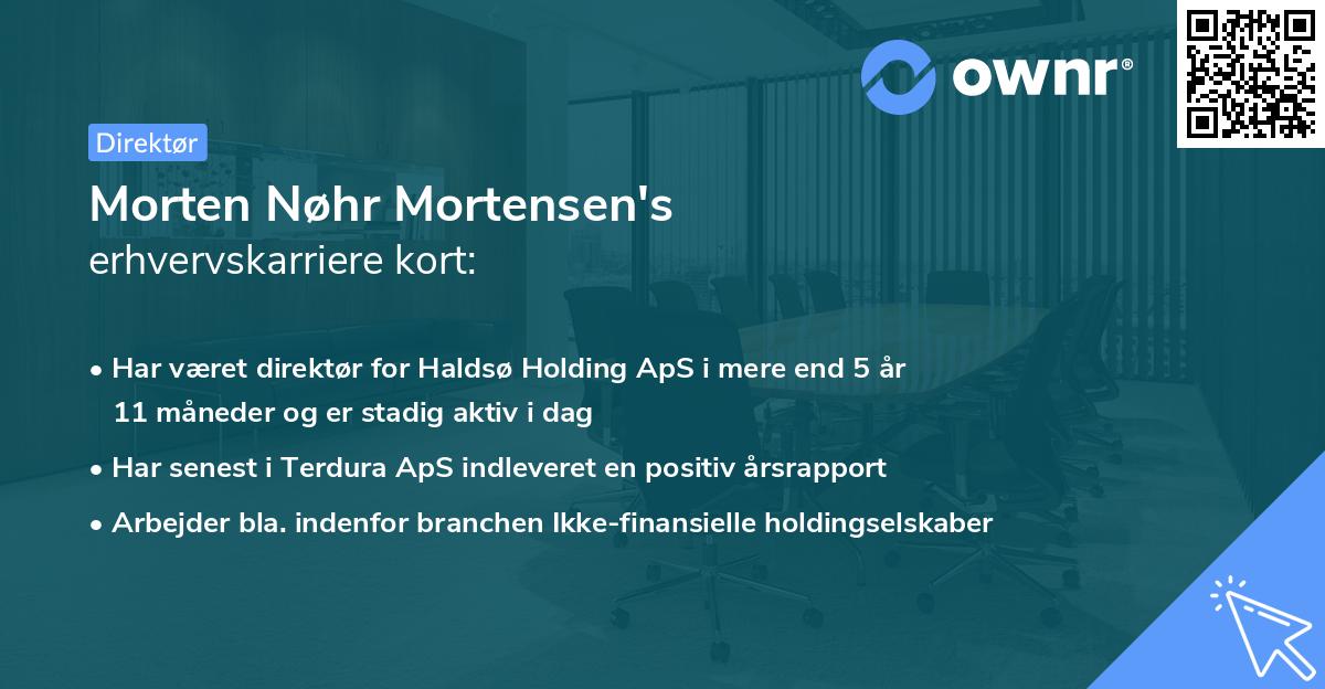 Morten Nøhr Mortensen's erhvervskarriere kort