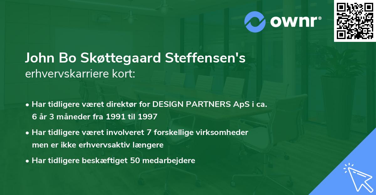 John Bo Skøttegaard Steffensen's erhvervskarriere kort