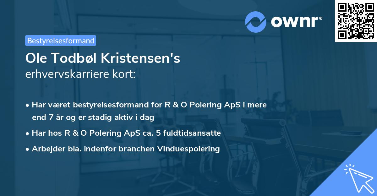 Ole Todbøl Kristensen's erhvervskarriere kort
