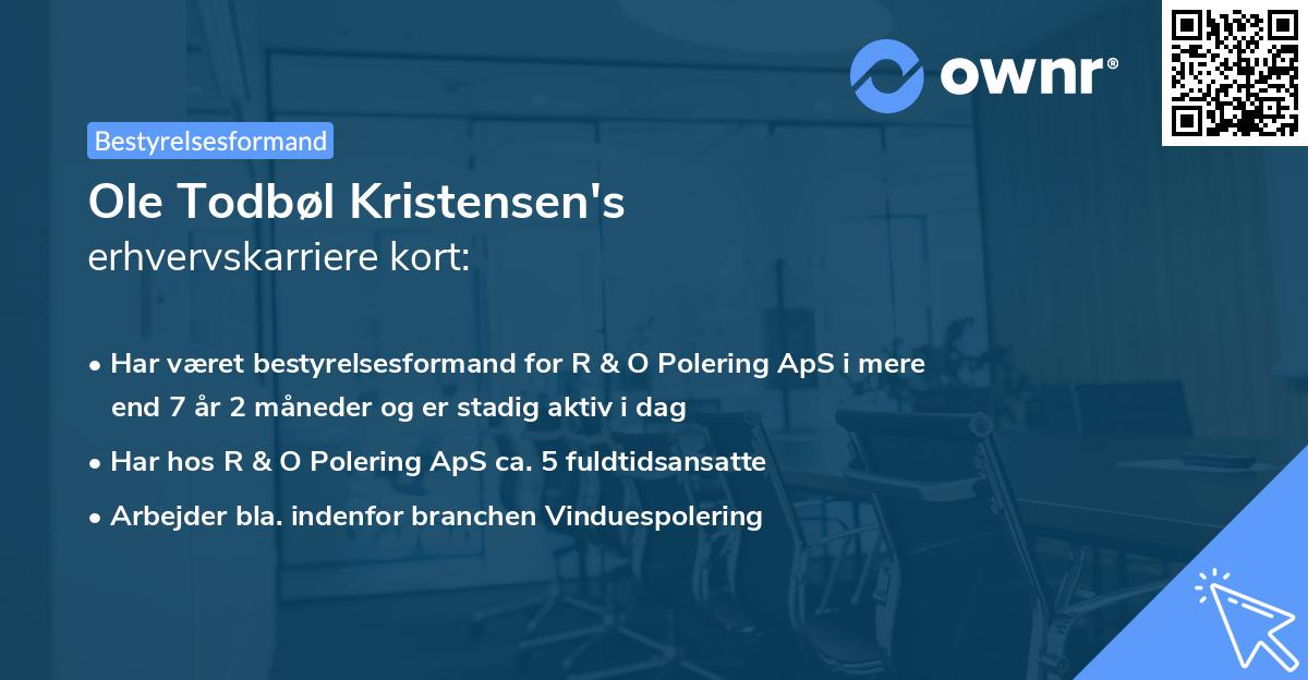 Ole Todbøl Kristensen's erhvervskarriere kort