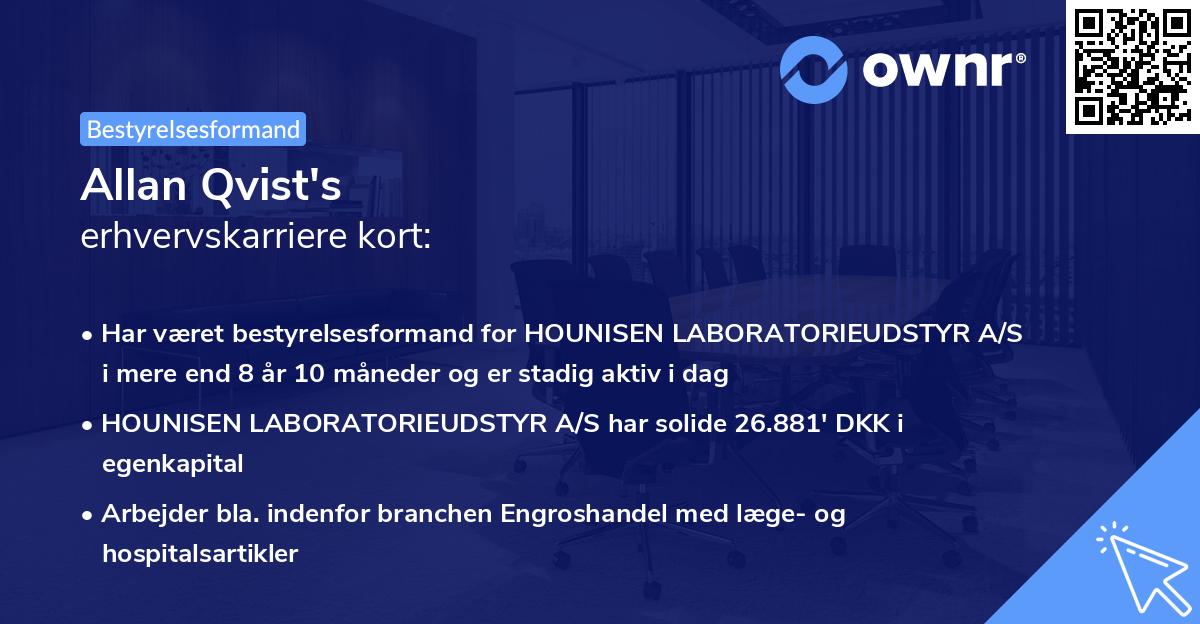 Allan Qvist's erhvervskarriere kort