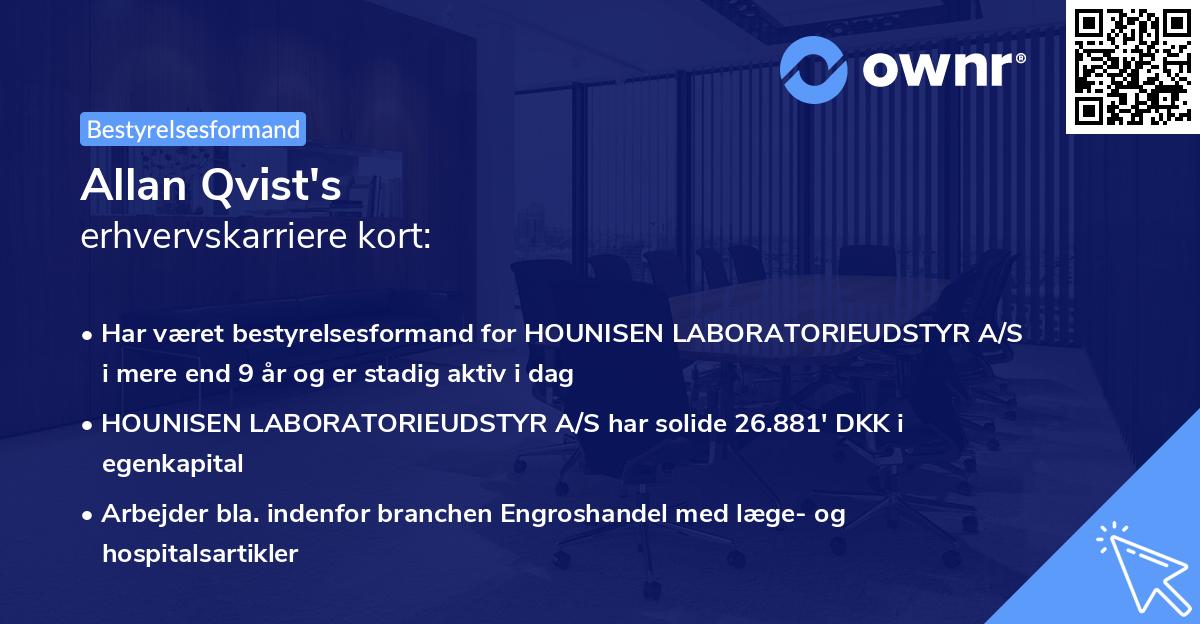 Allan Qvist's erhvervskarriere kort