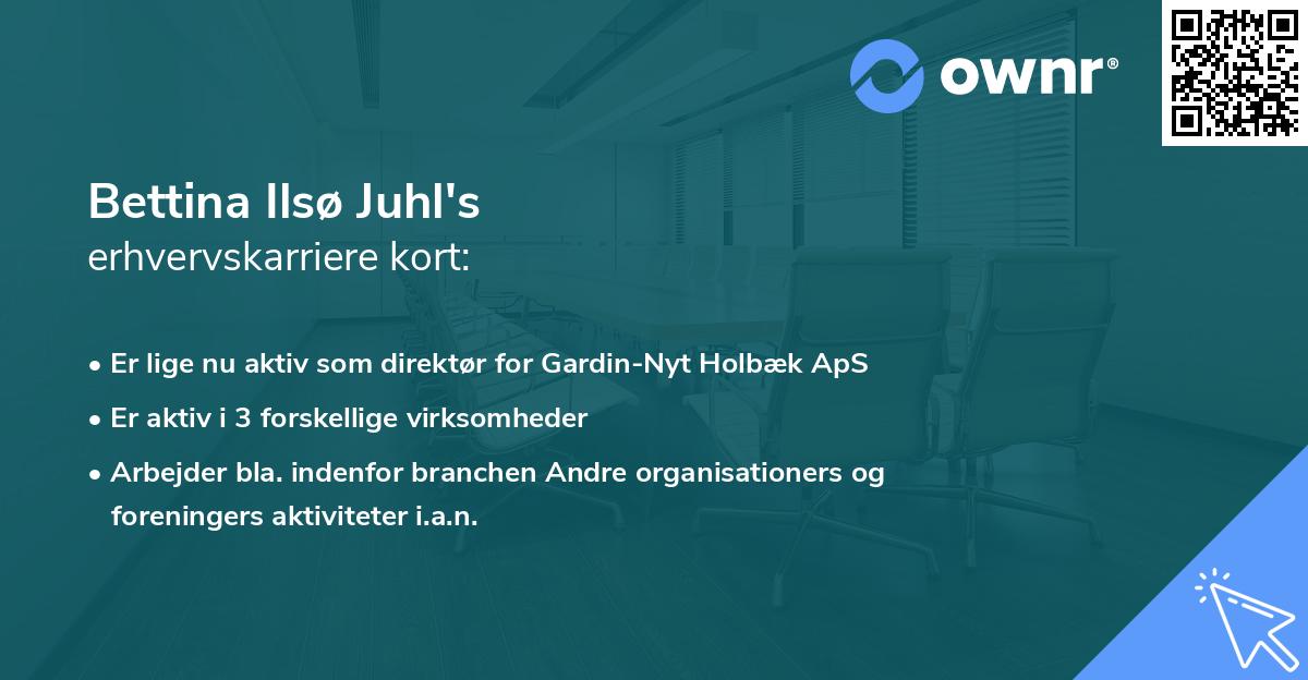 Bettina Ilsø Juhl's erhvervskarriere kort
