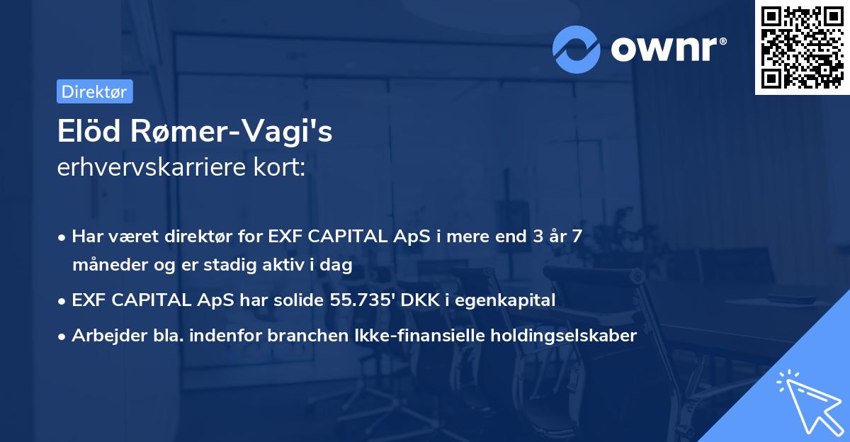 Elöd Rømer-Vagi's erhvervskarriere kort