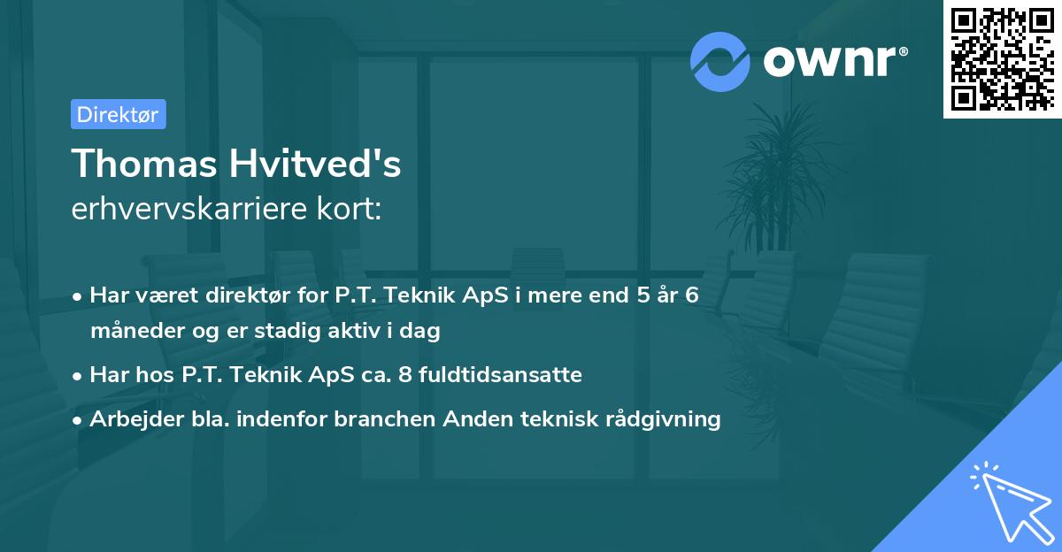 Thomas Hvitved's erhvervskarriere kort