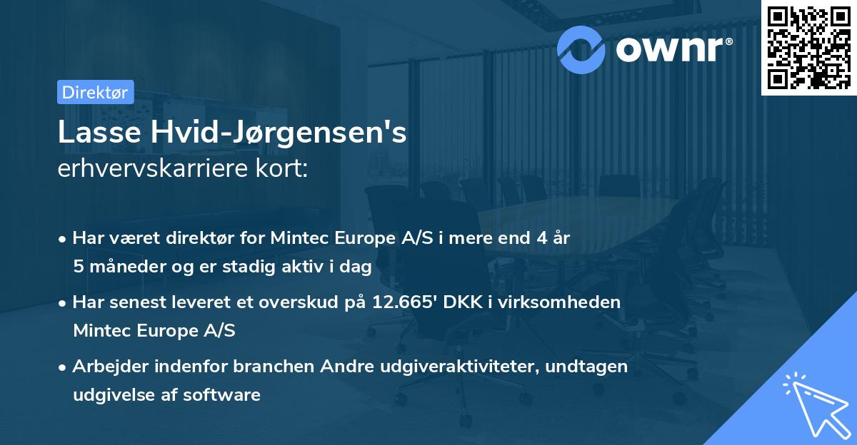 Lasse Hvid-Jørgensen's erhvervskarriere kort