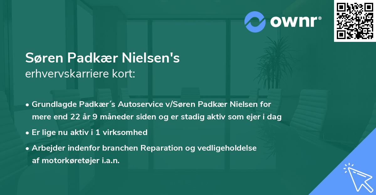 Søren Padkær Nielsen's erhvervskarriere kort