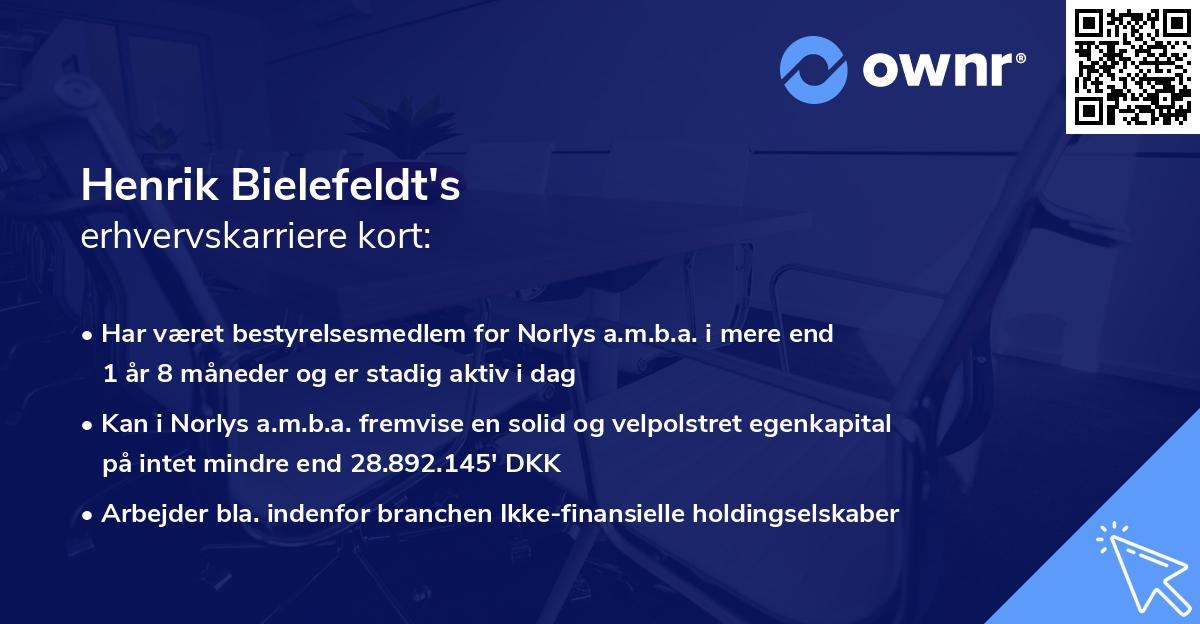 Henrik Bielefeldt's erhvervskarriere kort