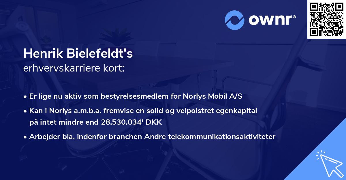 Henrik Bielefeldt's erhvervskarriere kort