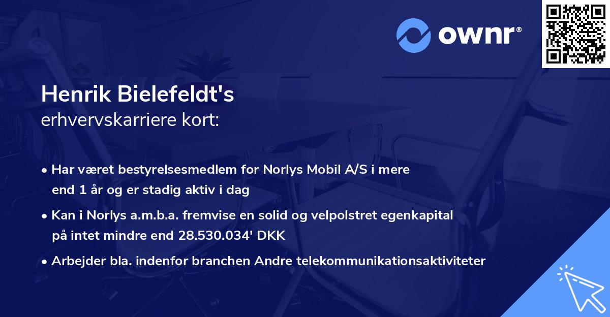 Henrik Bielefeldt's erhvervskarriere kort