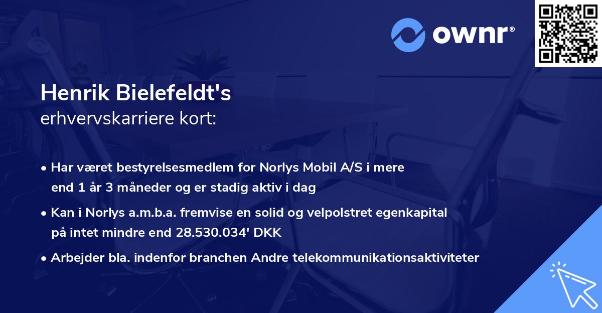 Henrik Bielefeldt's erhvervskarriere kort